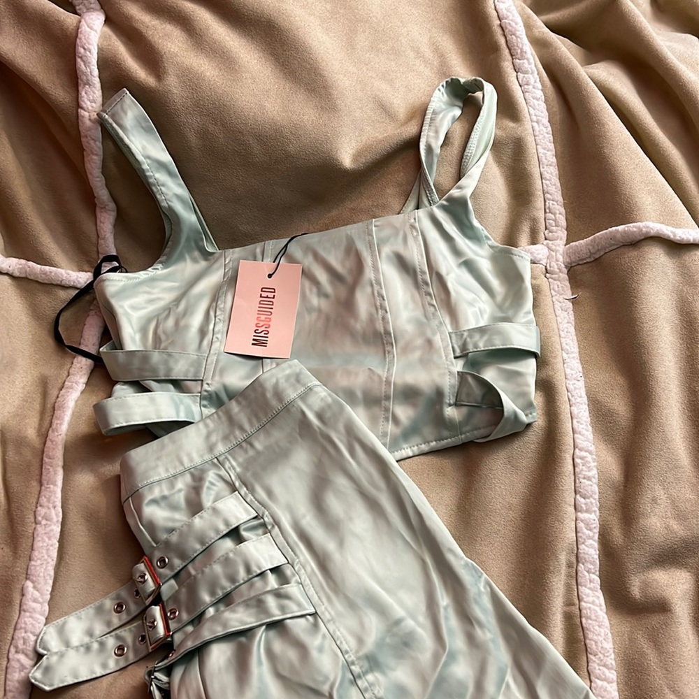 brand new misguided top/skirt set